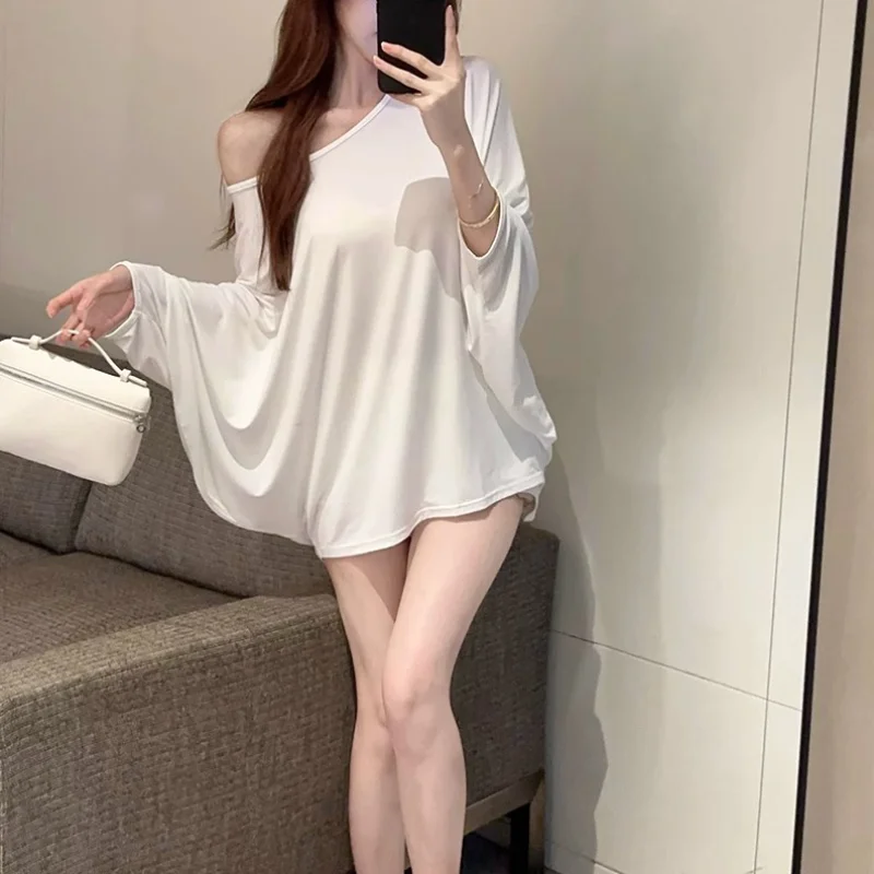 Solid Oversized T-shirt for Women