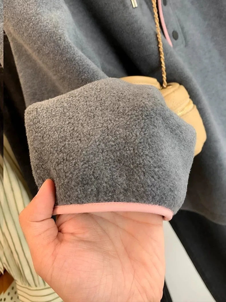 Women Autumn Winter New Loose Slimming Hoodie Trendy