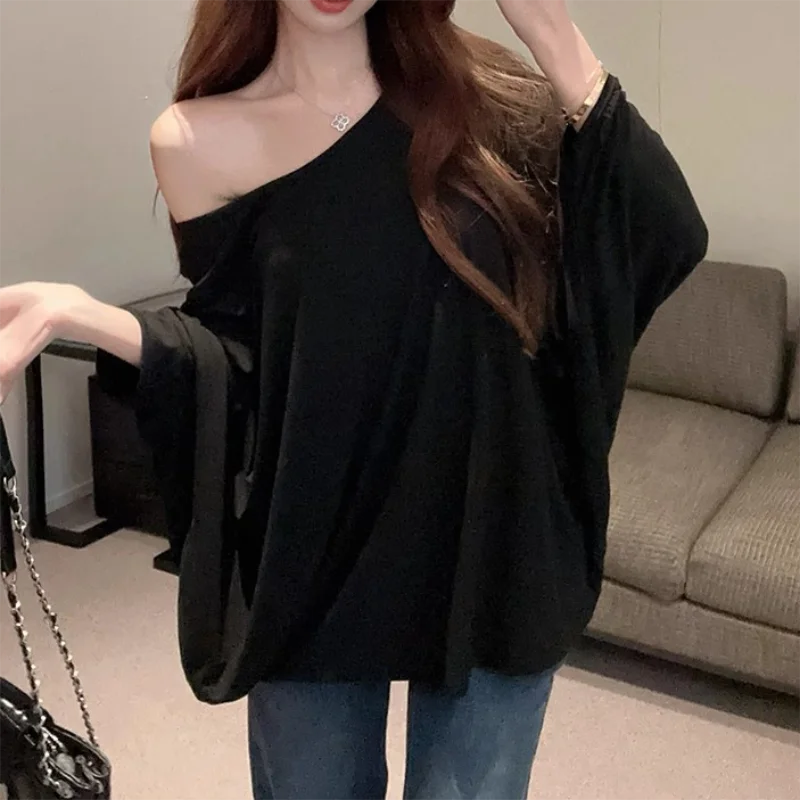 Solid Oversized T-shirt for Women's