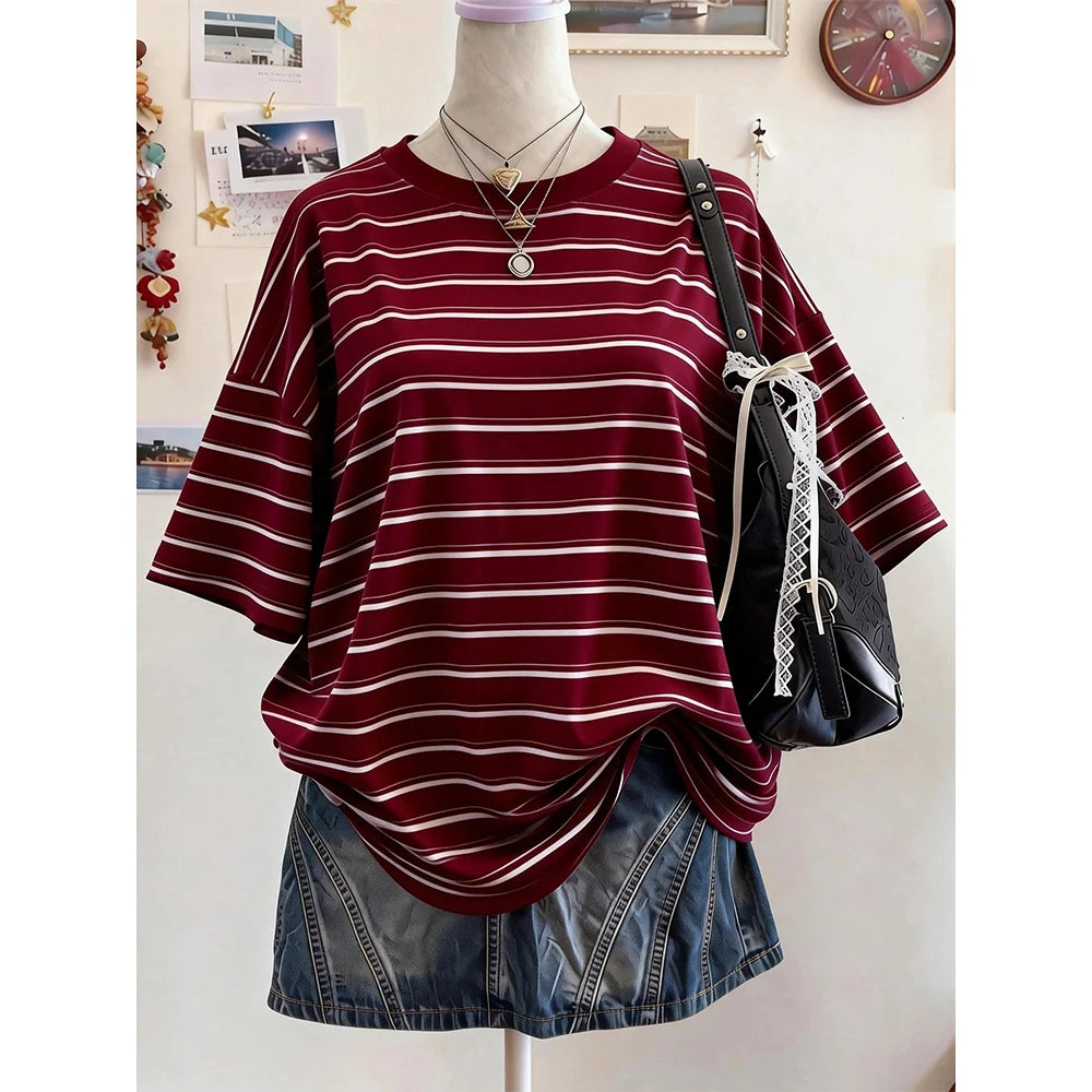Striped Drop Shoulder Tee
