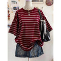 Striped Drop Shoulder Tee