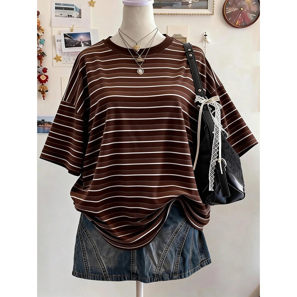 Striped Drop Shoulder Tee