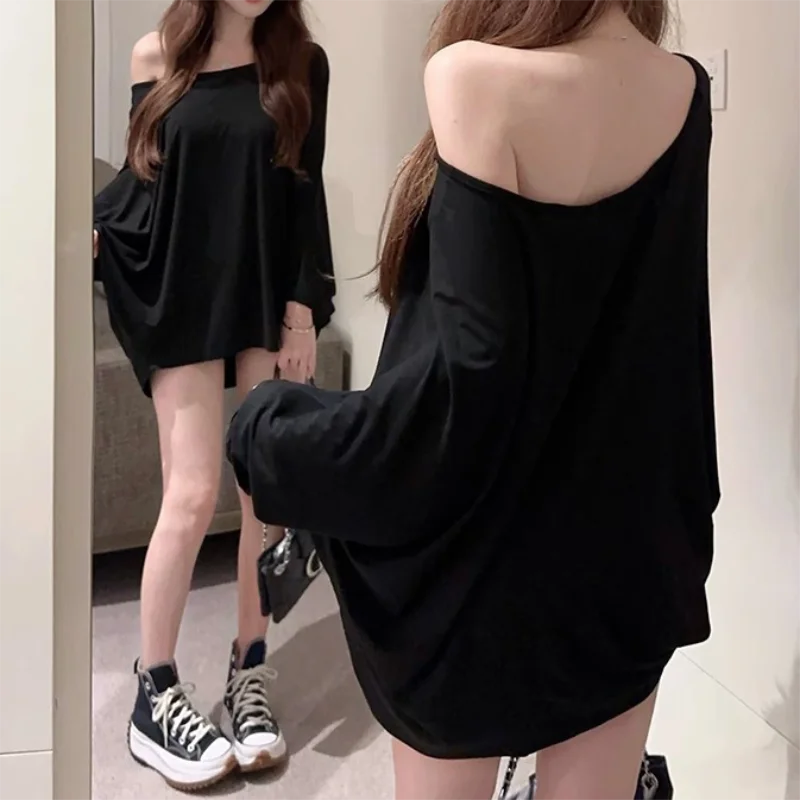Solid Oversized T-shirt for Women's