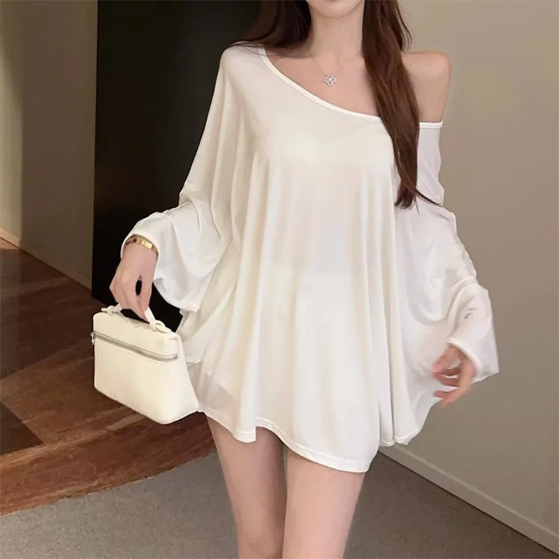 Solid Oversized T-shirt for Women's