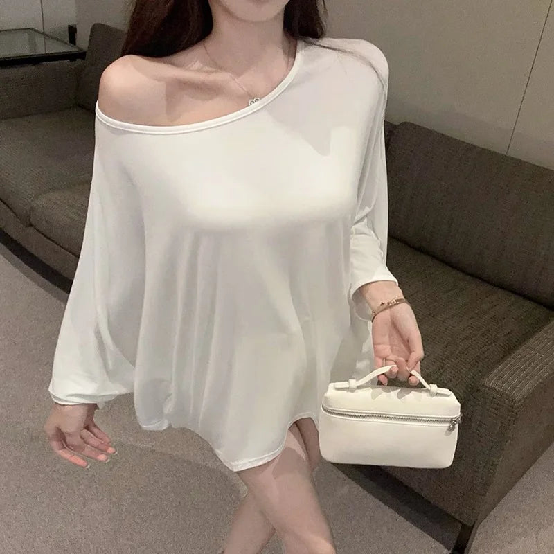 Solid Oversized T-shirt for Women