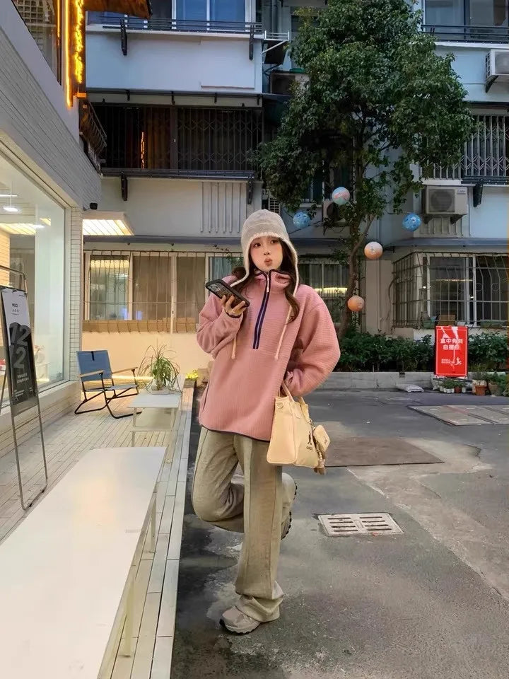 Zip-Up Fleece Hoodie