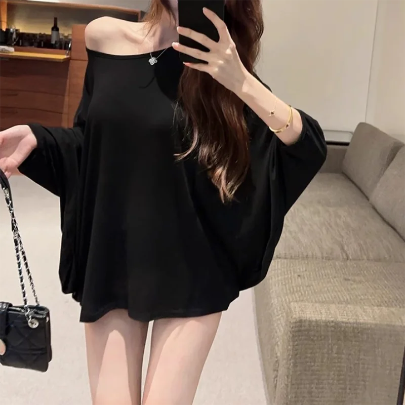 Solid Oversized T-shirt for Women's