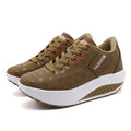 Wedge Sole Lace Up Sneakers