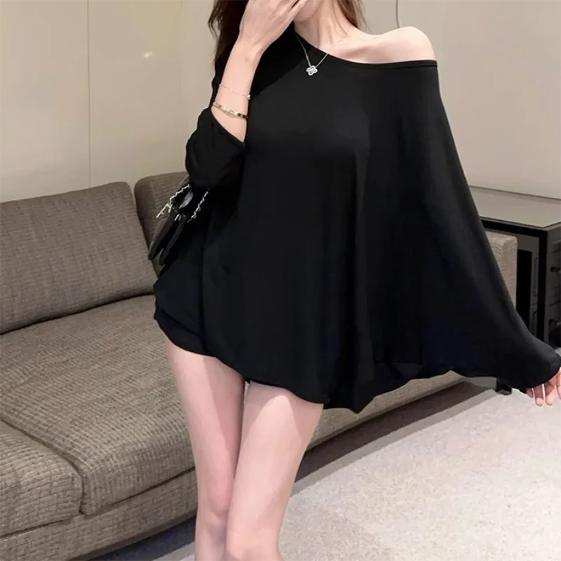 Solid Oversized T-shirt for Women's